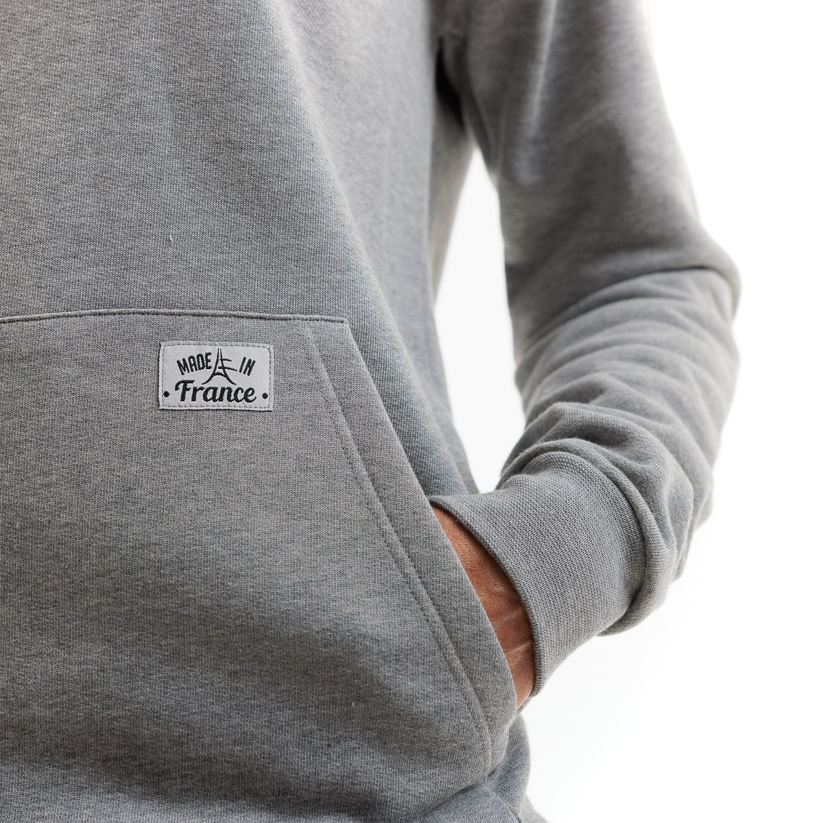 Sweat à capuche gris pour femme
