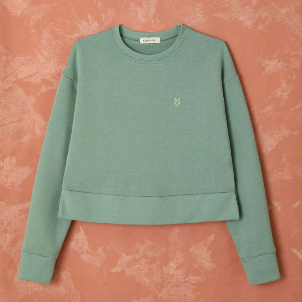 Sweat court femme vert