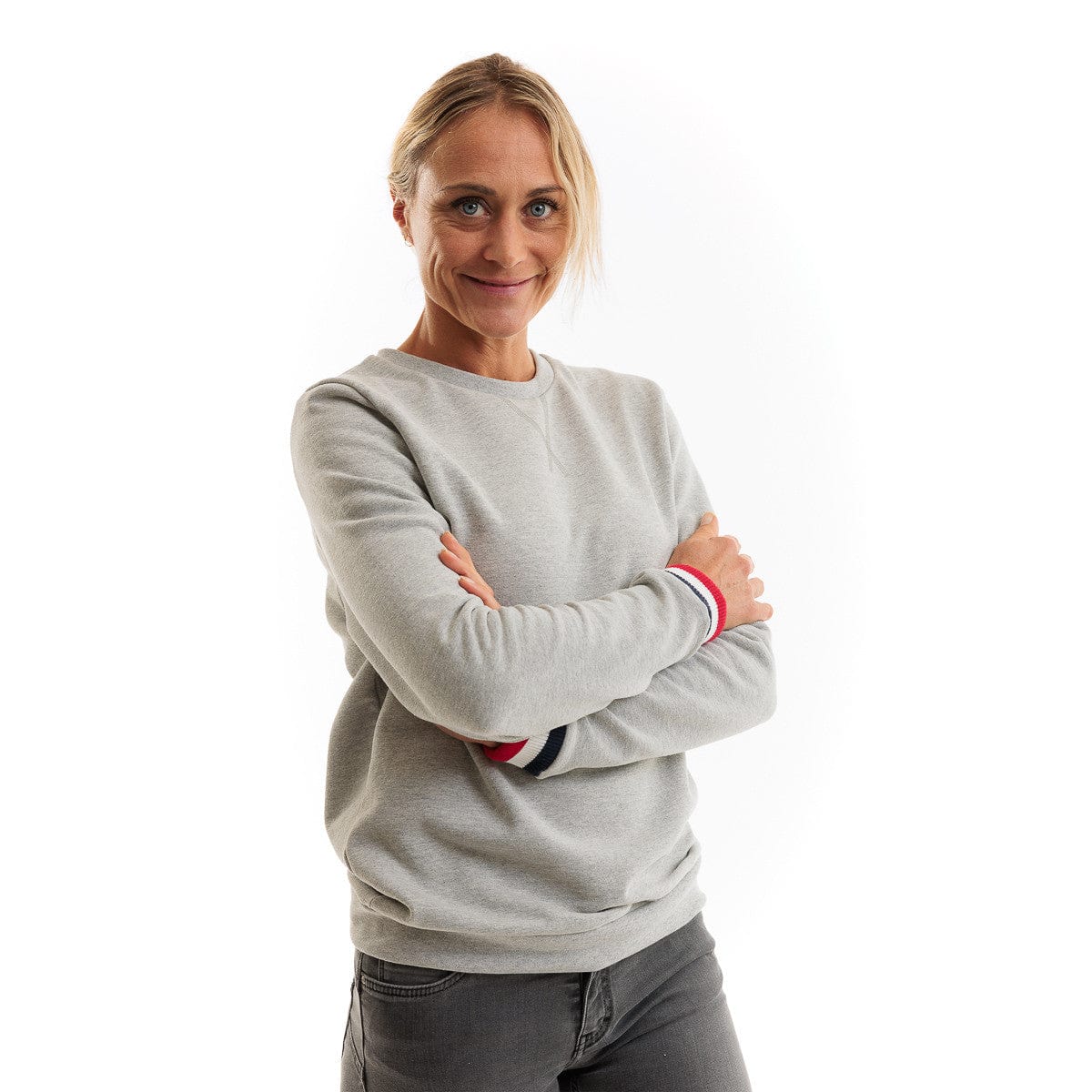 Sweat pas cher pour femme sans capuche Gris