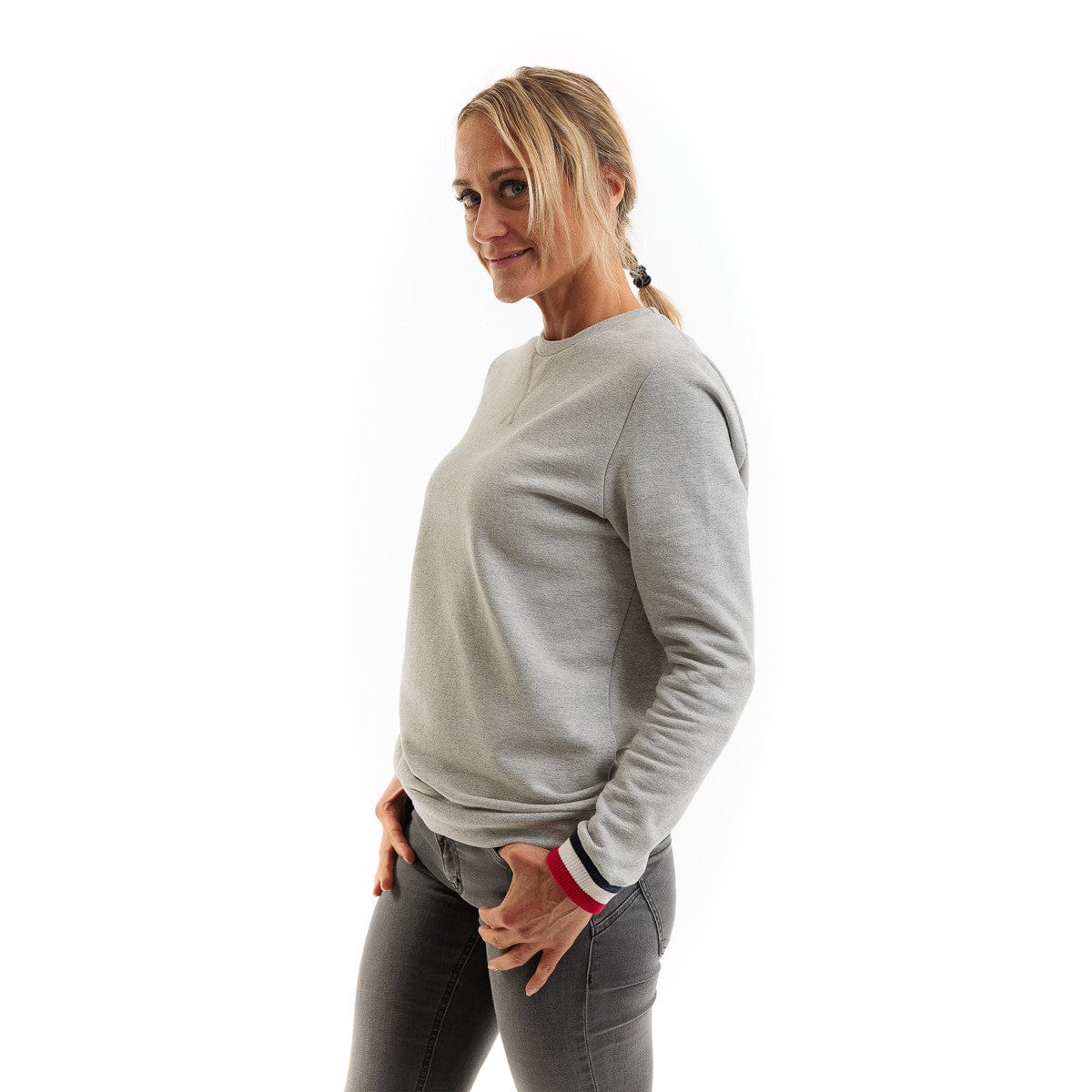 Sweat pas cher pour femme sans capuche Gris