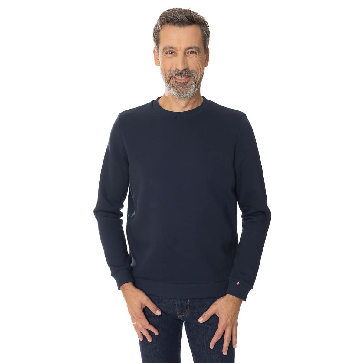 Sweat homme sans capuche Bleu Marine