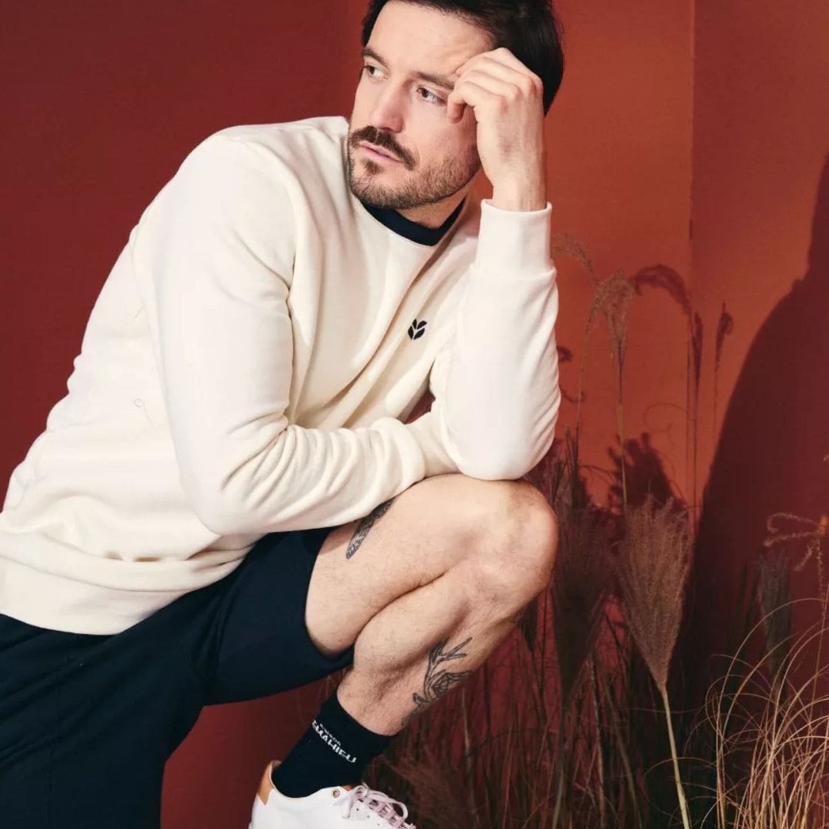 Sweat Homme sans capuche - Ecru
