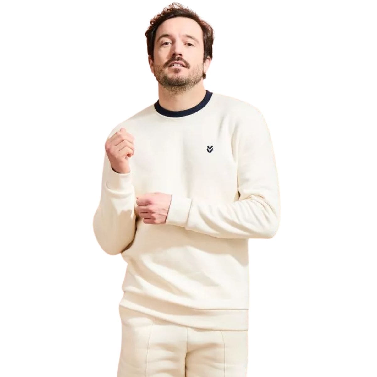 Sweat Homme sans capuche - Ecru