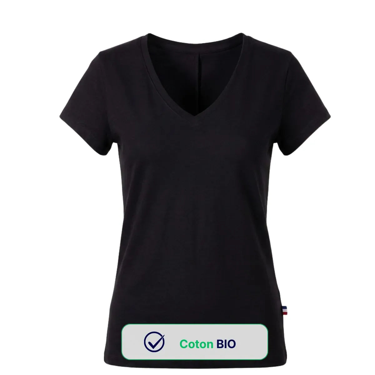 T shirt col V femme | Noir