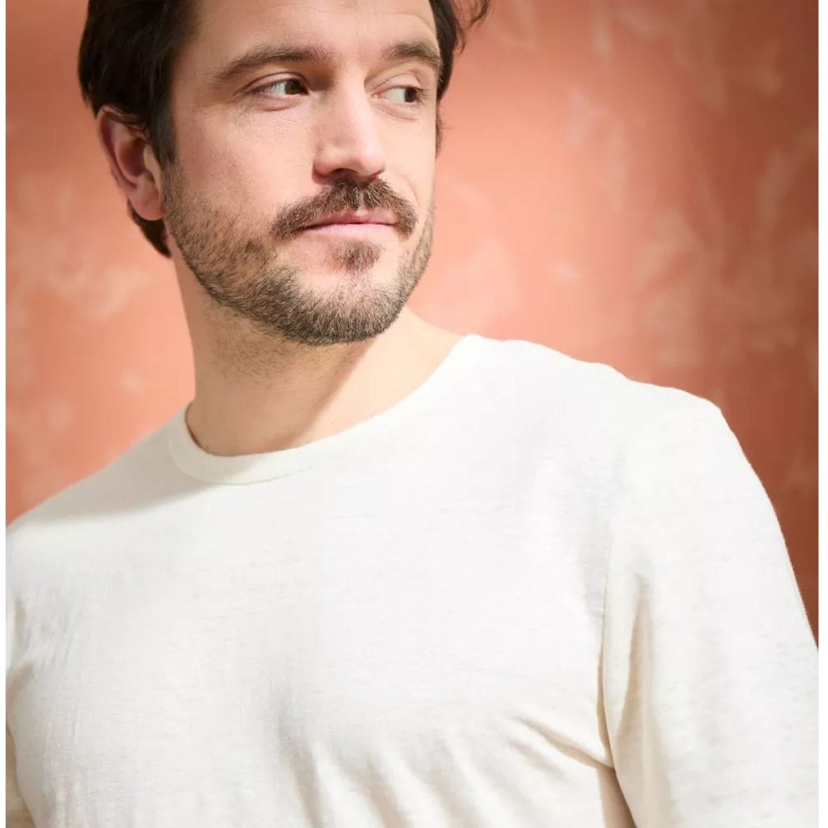 T-shirt en lin homme Ecru