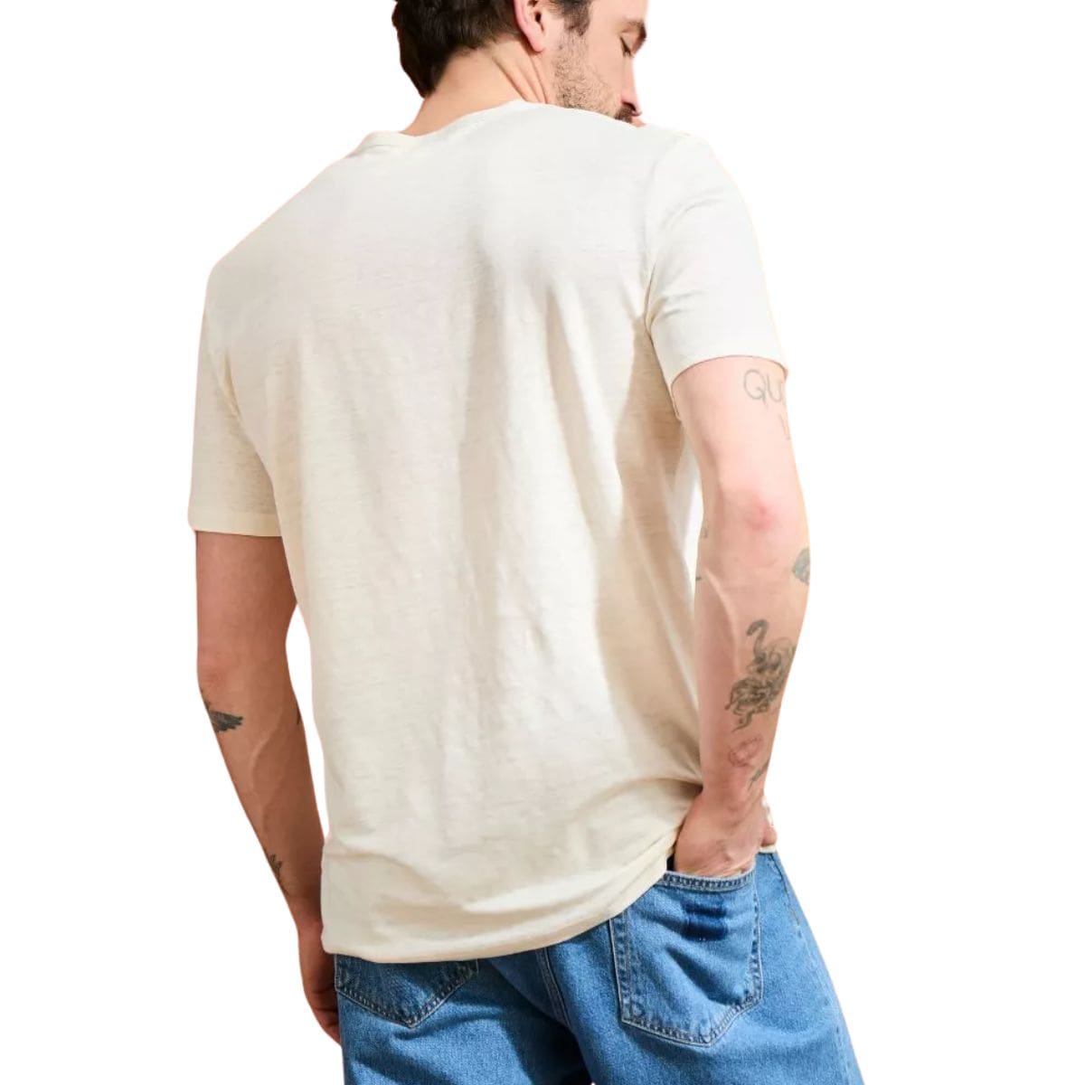 T-shirt en lin homme Ecru