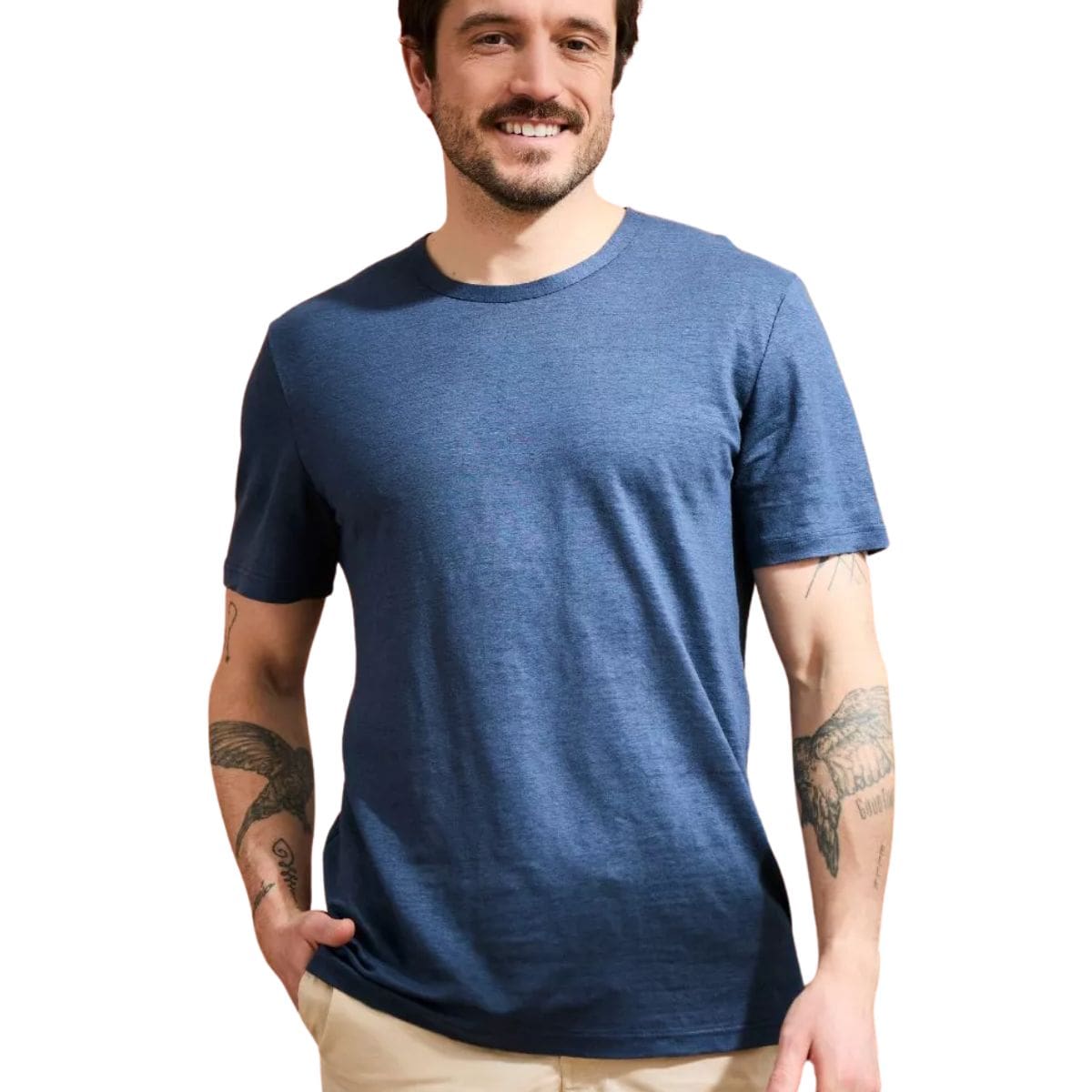 T-shirt en lin homme Marine