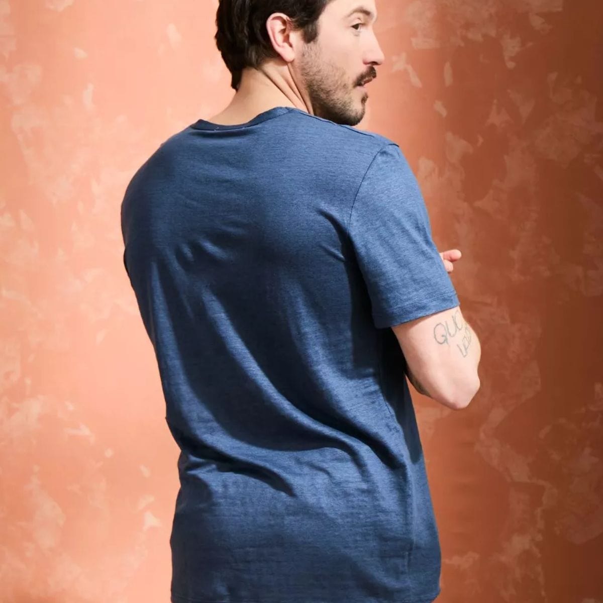 T-shirt en lin homme Marine