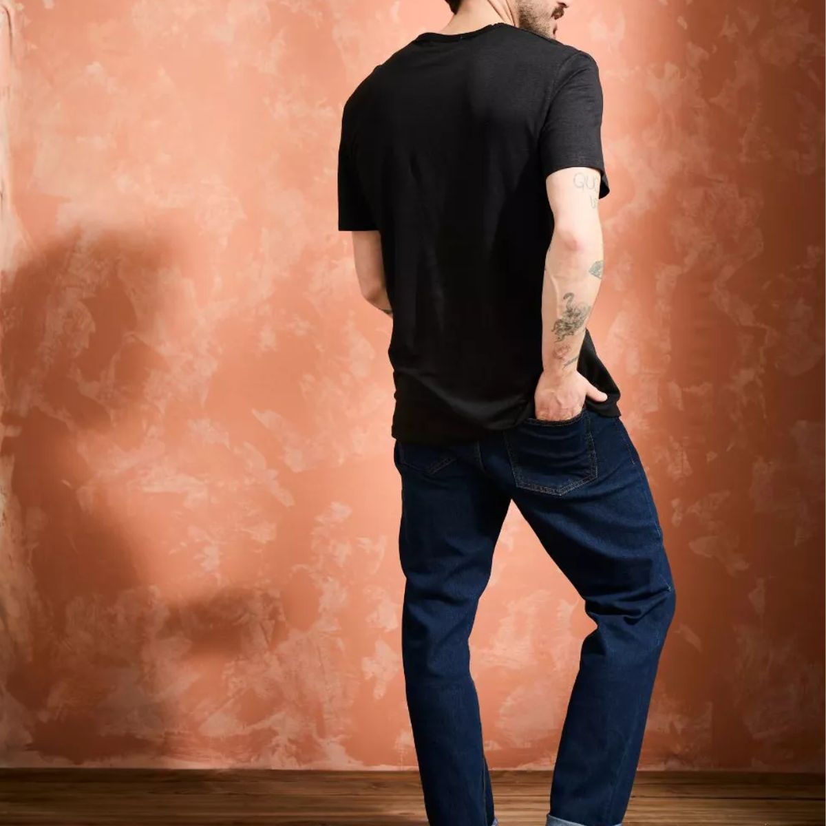 T-shirt en lin homme Noir