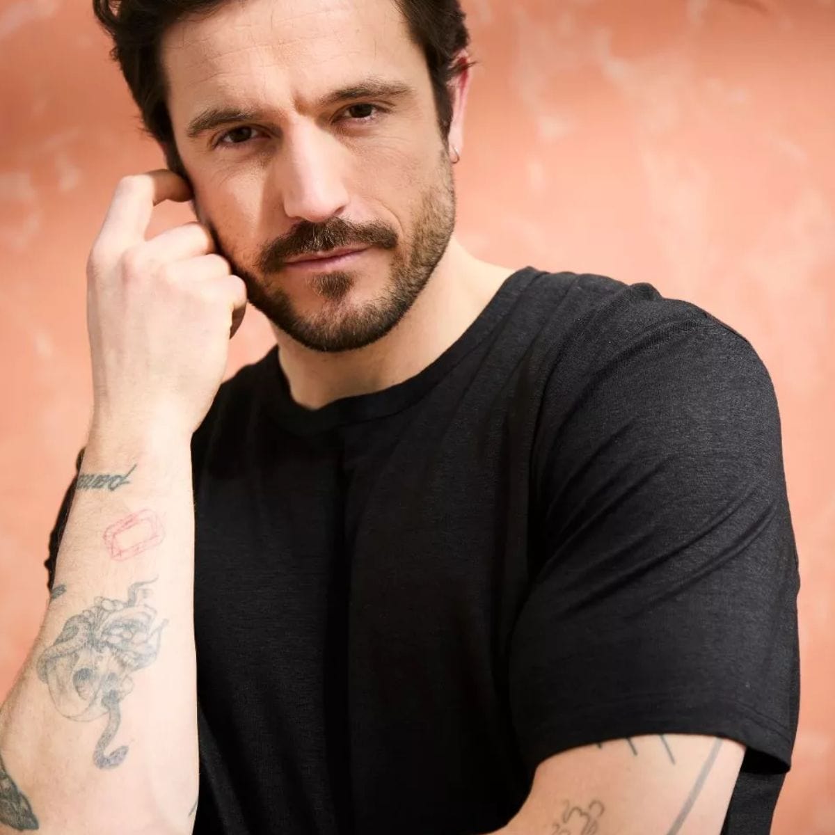 T-shirt en lin homme Noir