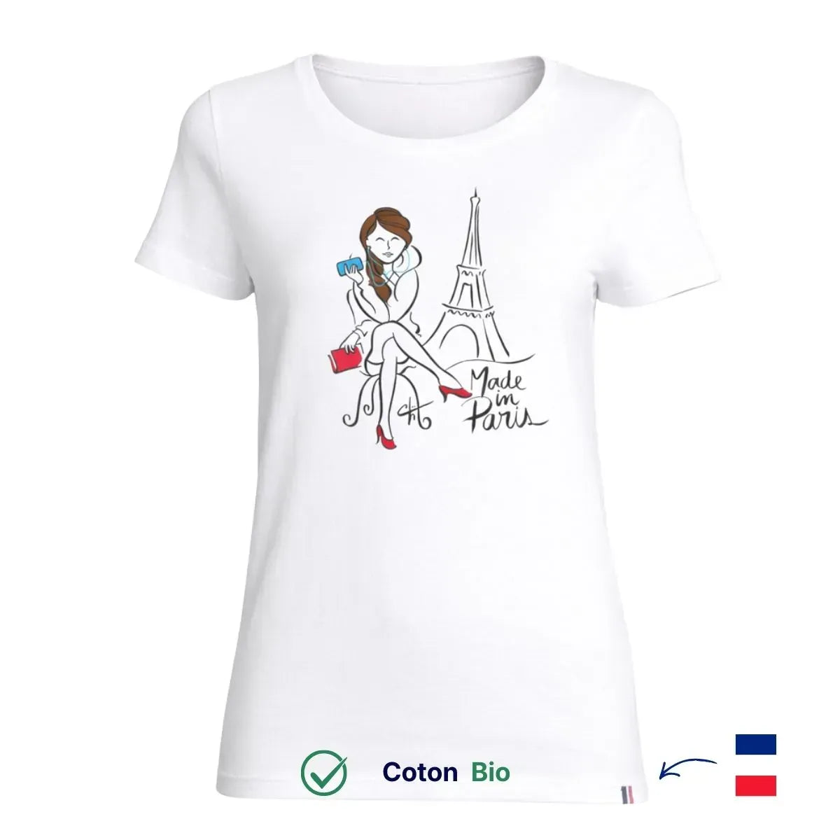 T-shirt femme blanc | Made In Paris