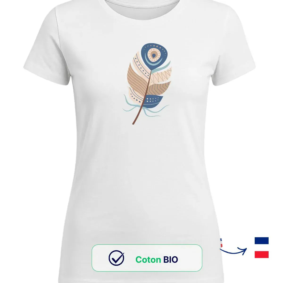 T-shirt femme blanc | PLUME