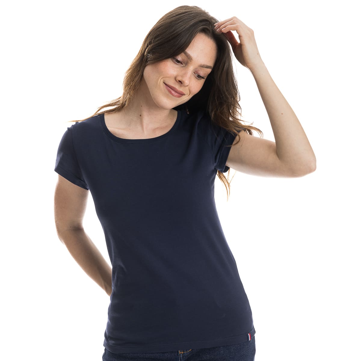 T-shirt femme bleu marine