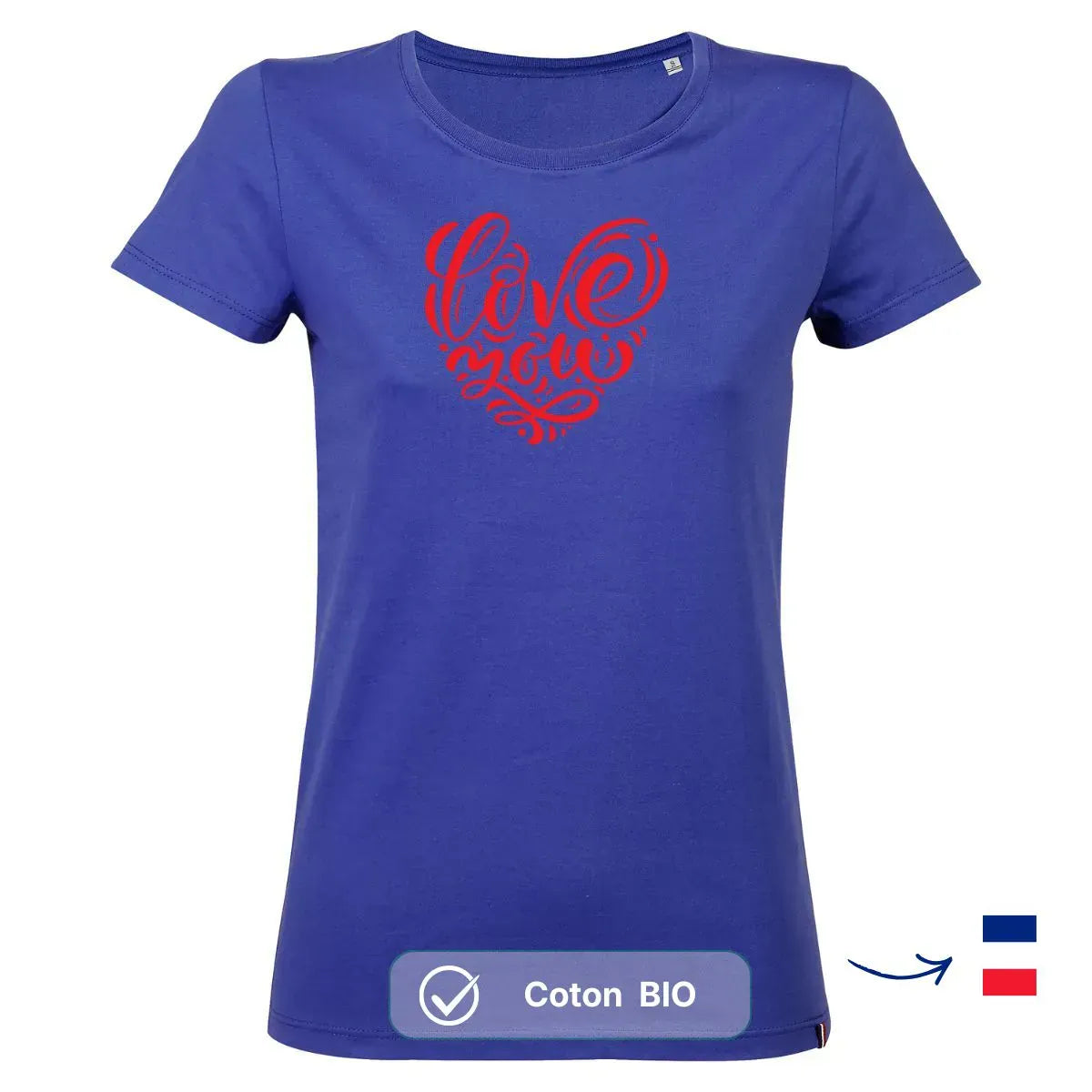 T-shirt femme bleu roi | DECLARATION