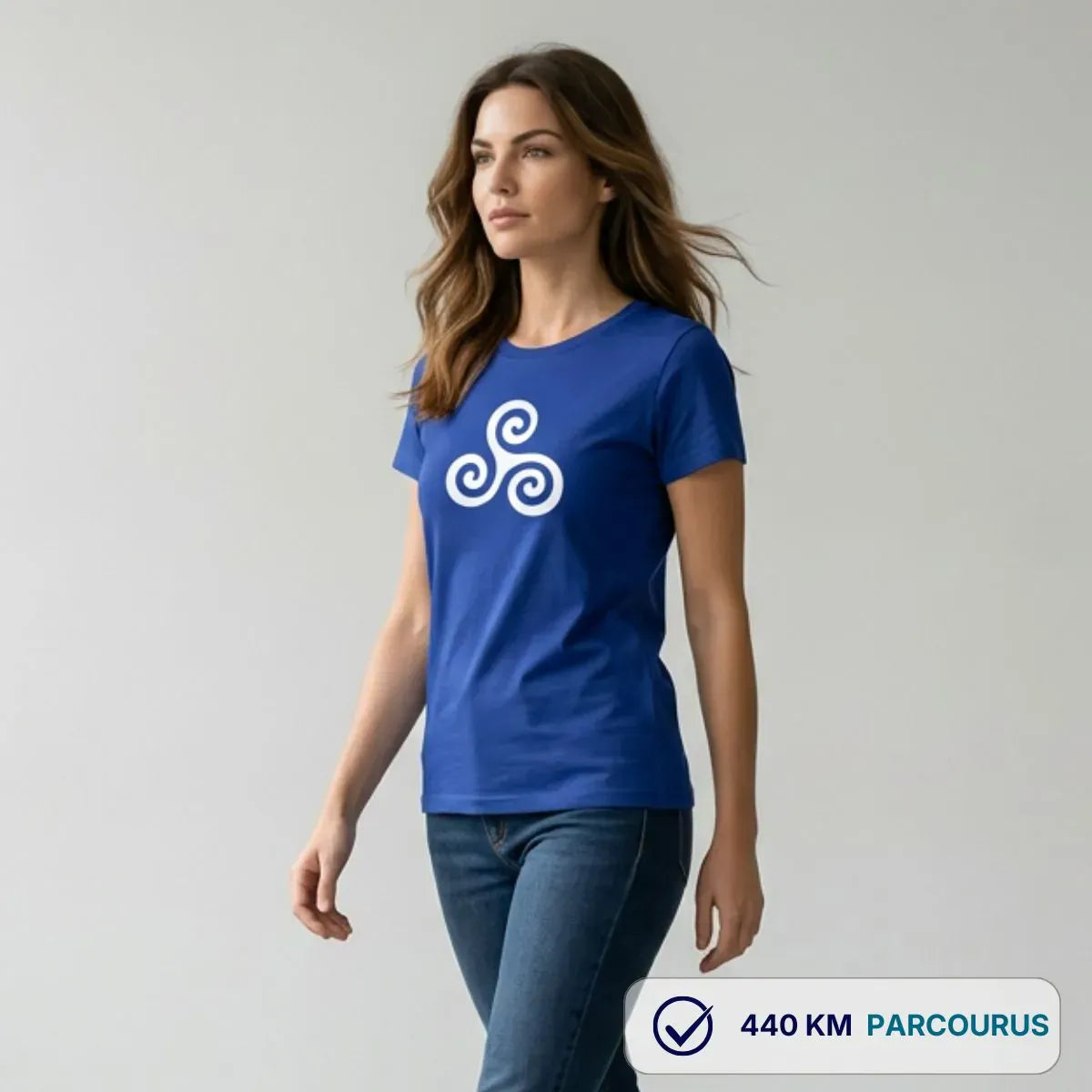 T-shirt femme bleu roi | TRIA
