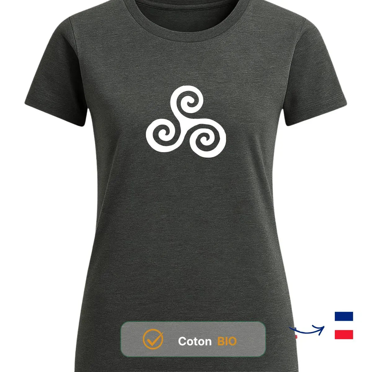 T-shirt femme gris chiné | TRIA