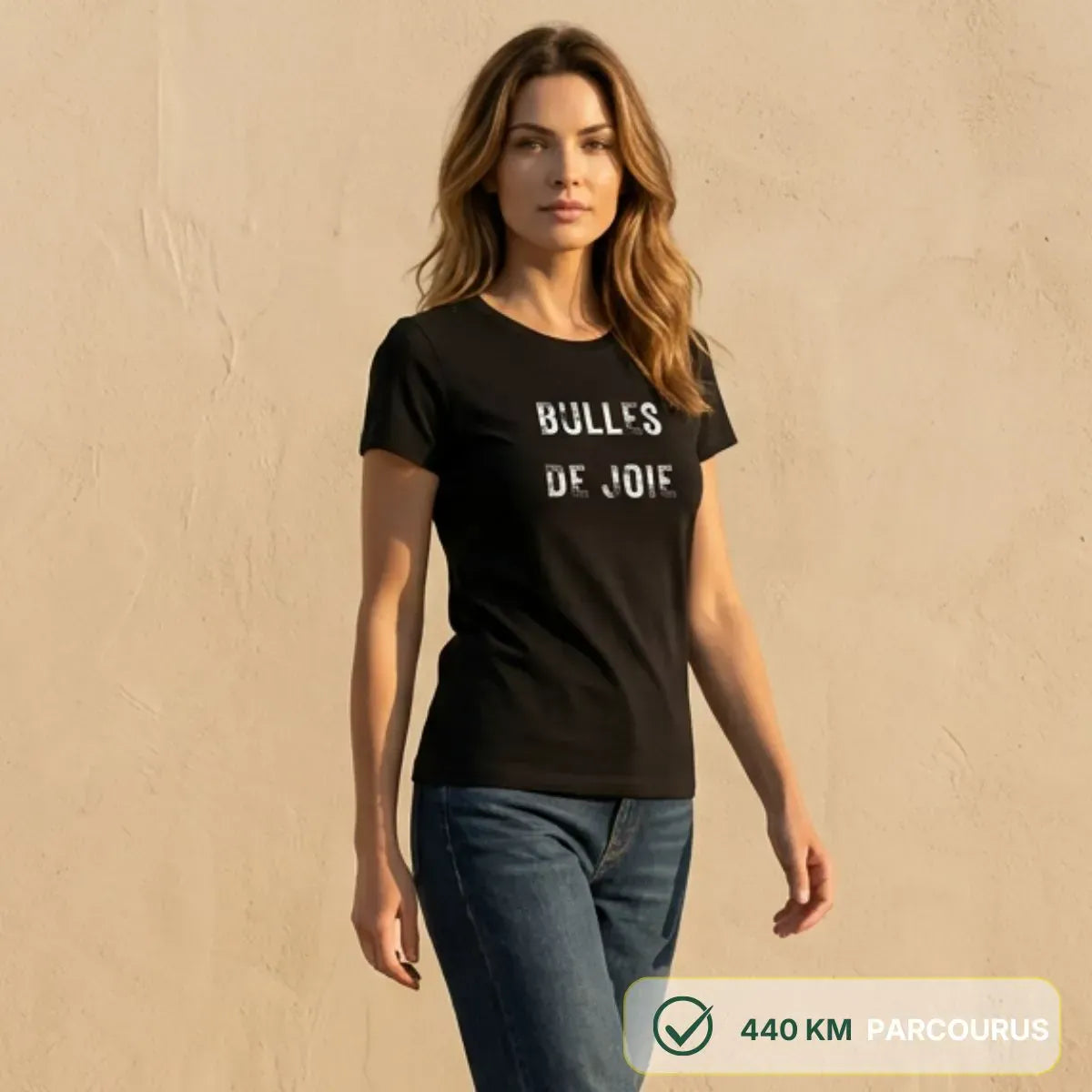 T-shirt femme noir | BULLES DE JOIE