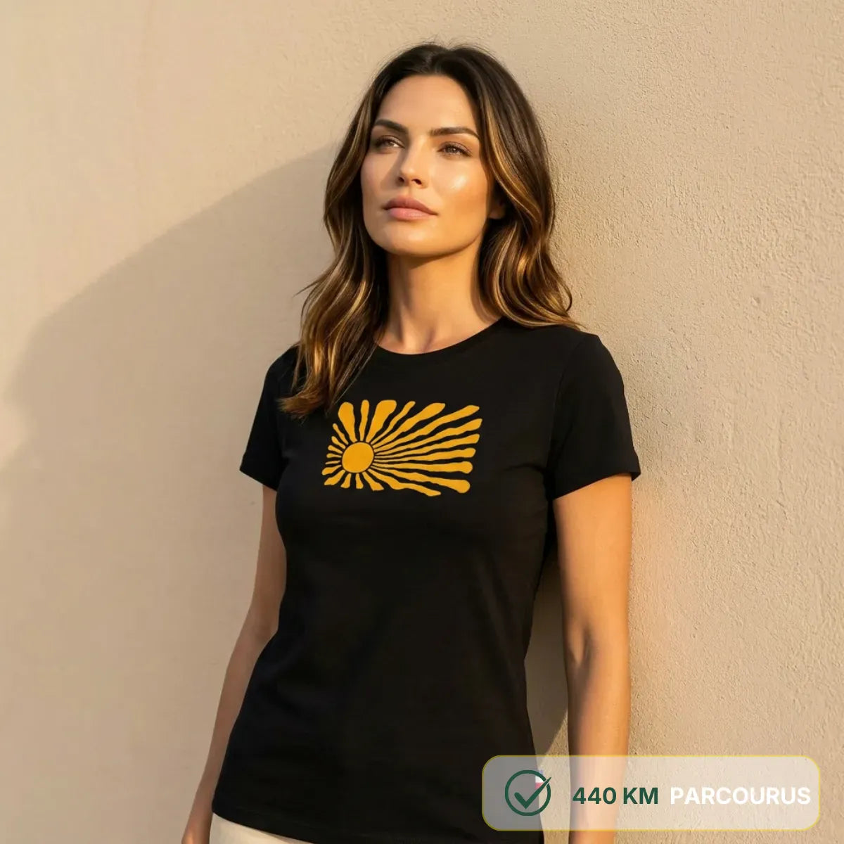 t shirt femme noir coton bio collection Levant