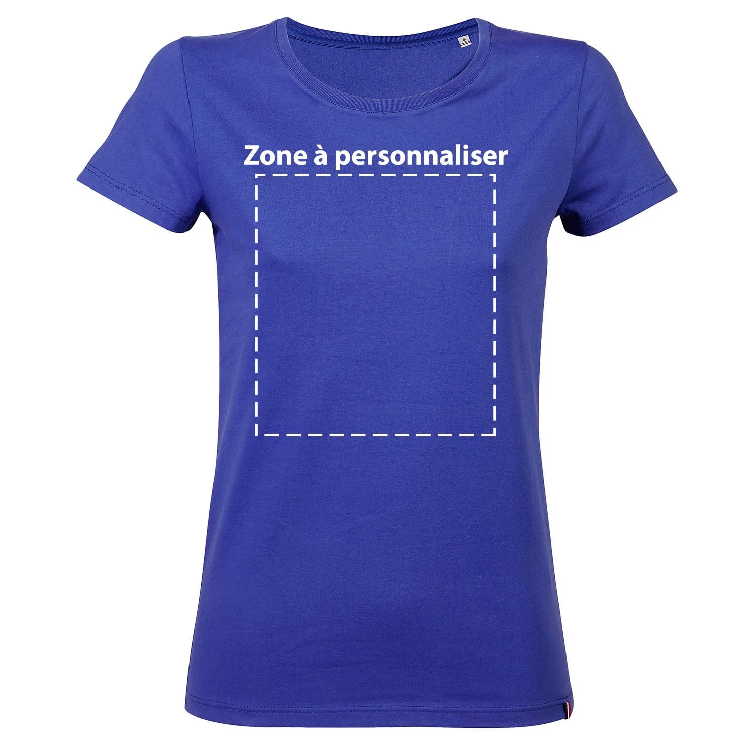 T-shirt femme personnalisé bleu roi