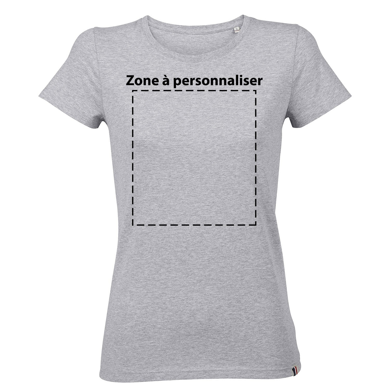 T-shirt femme personnalisé gris