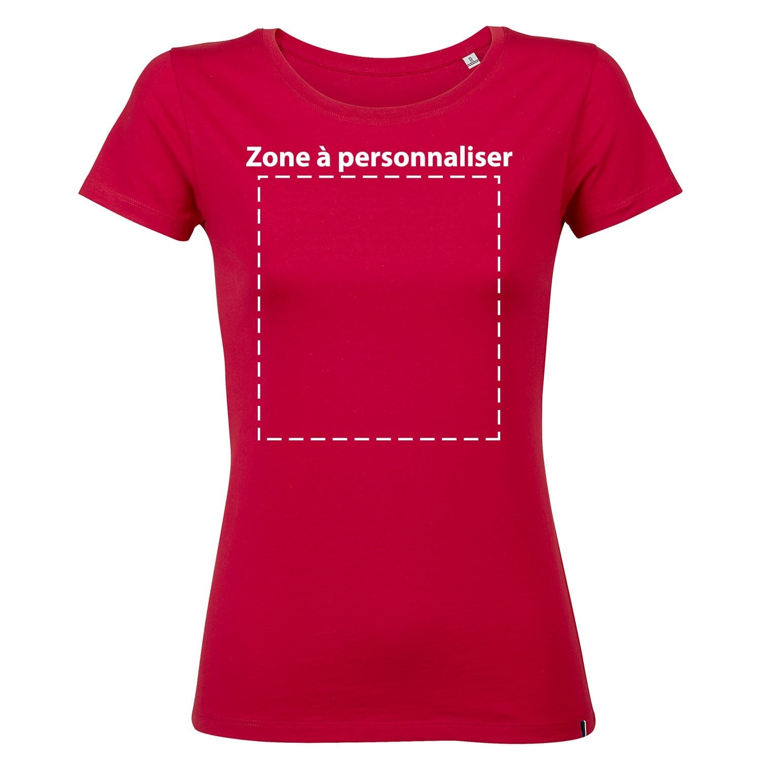 T-shirt femme personnalisé rouge