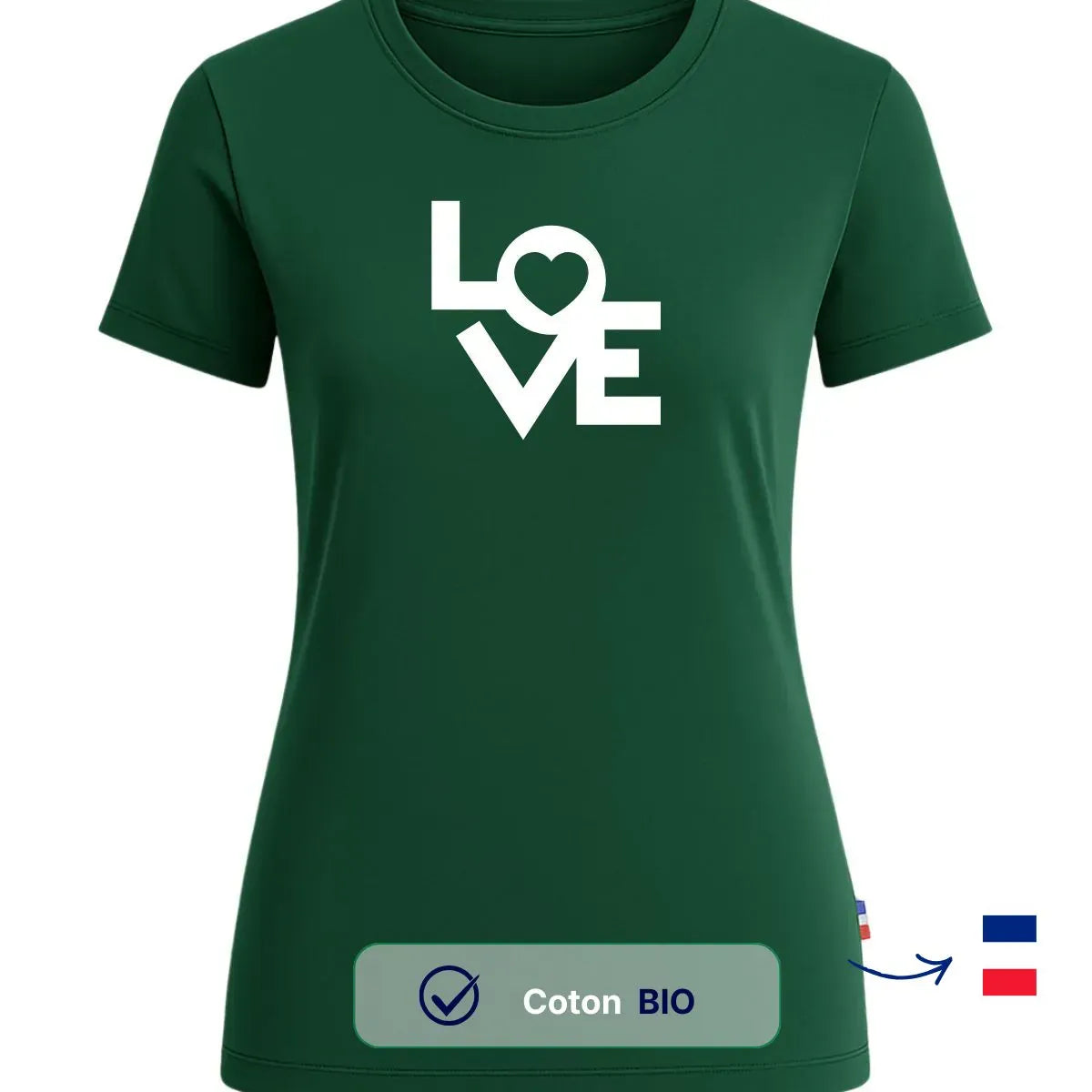 T-shirt femme vert | LOVE