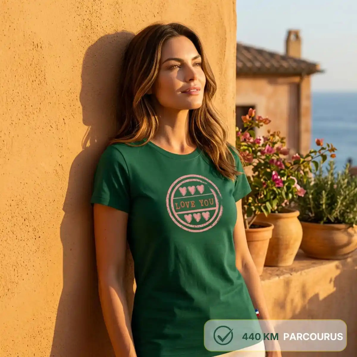 T-shirt femme vert | LOVE YOU