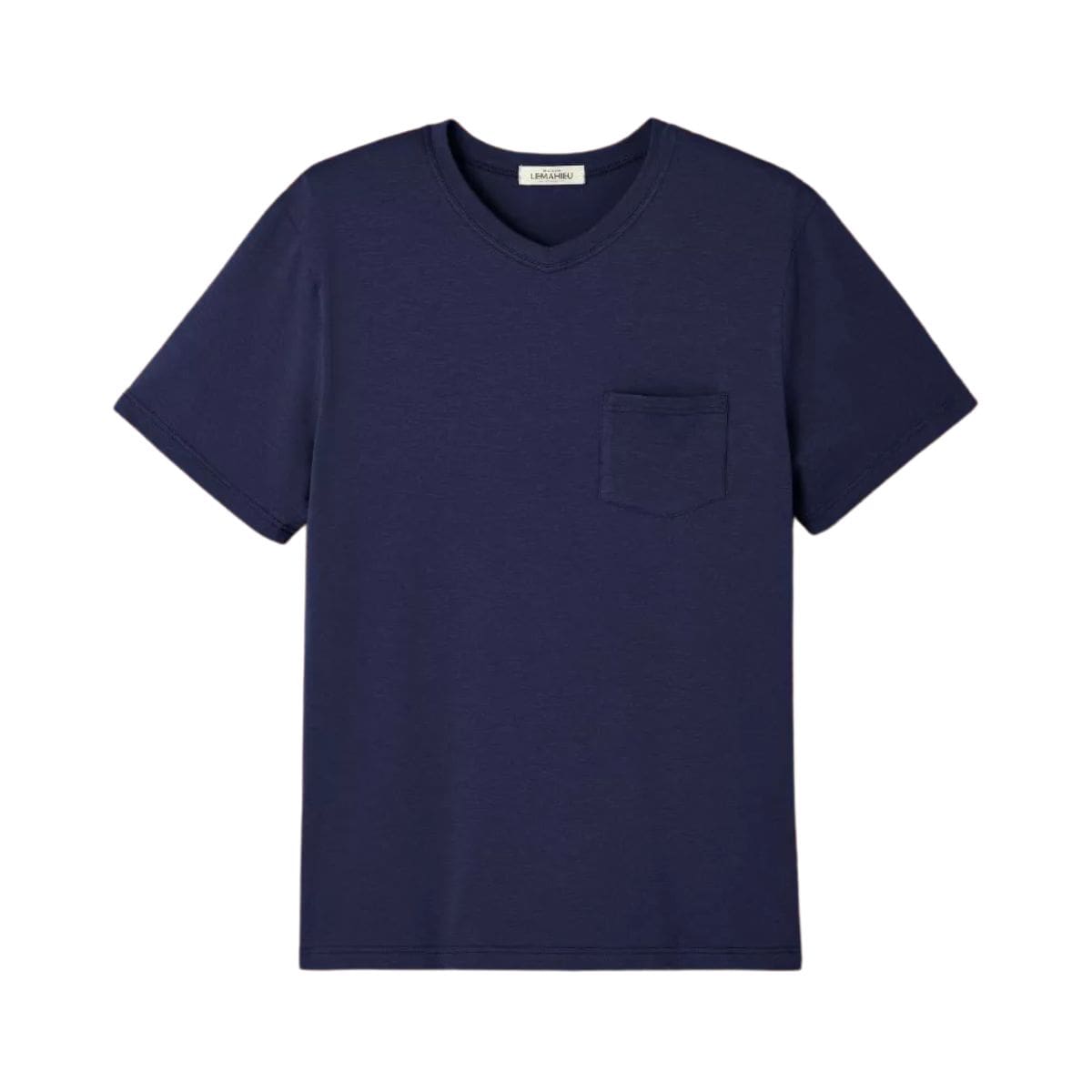 T-shirt homme à poche Marine col rond - S