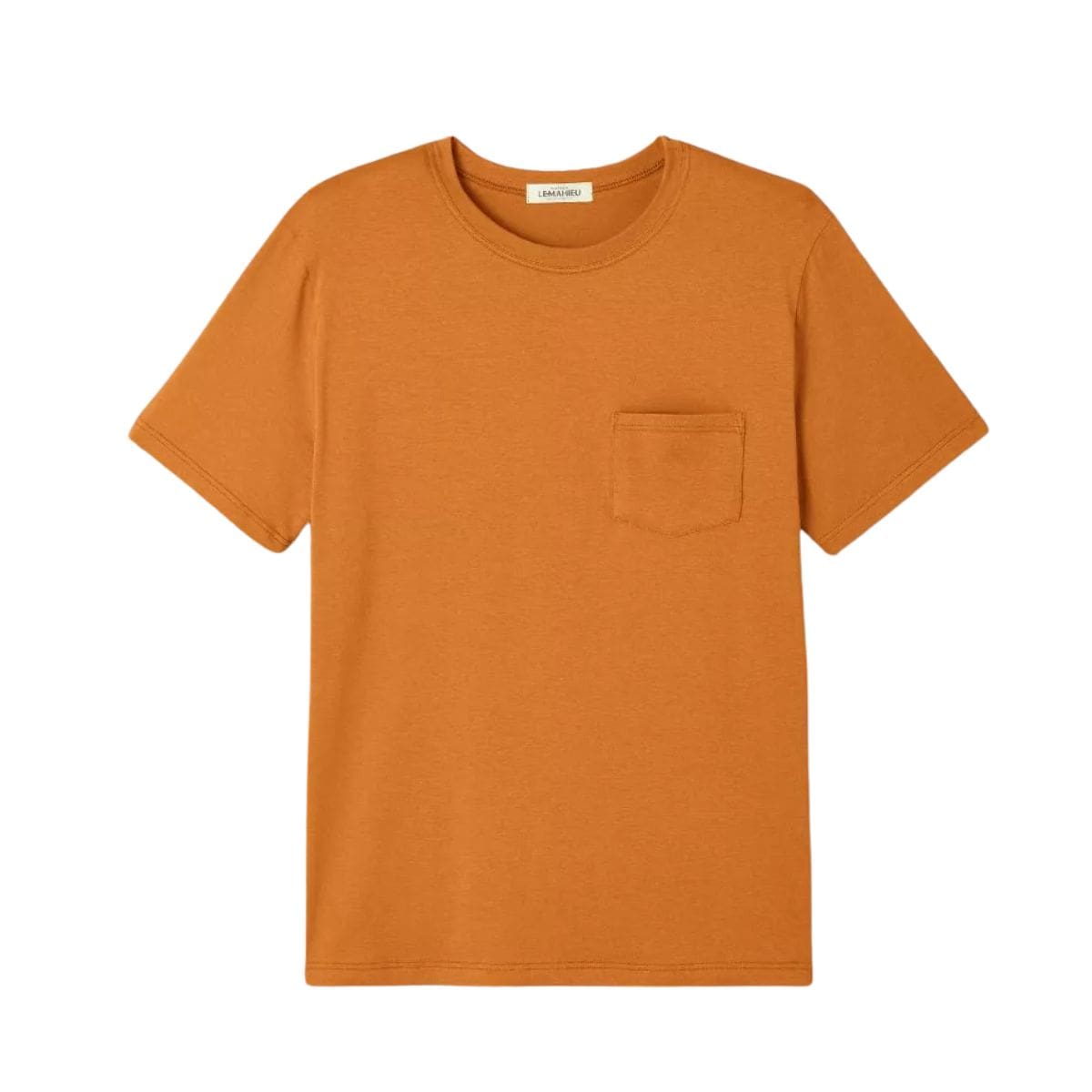 T-shirt homme à poche Orange col rond - S