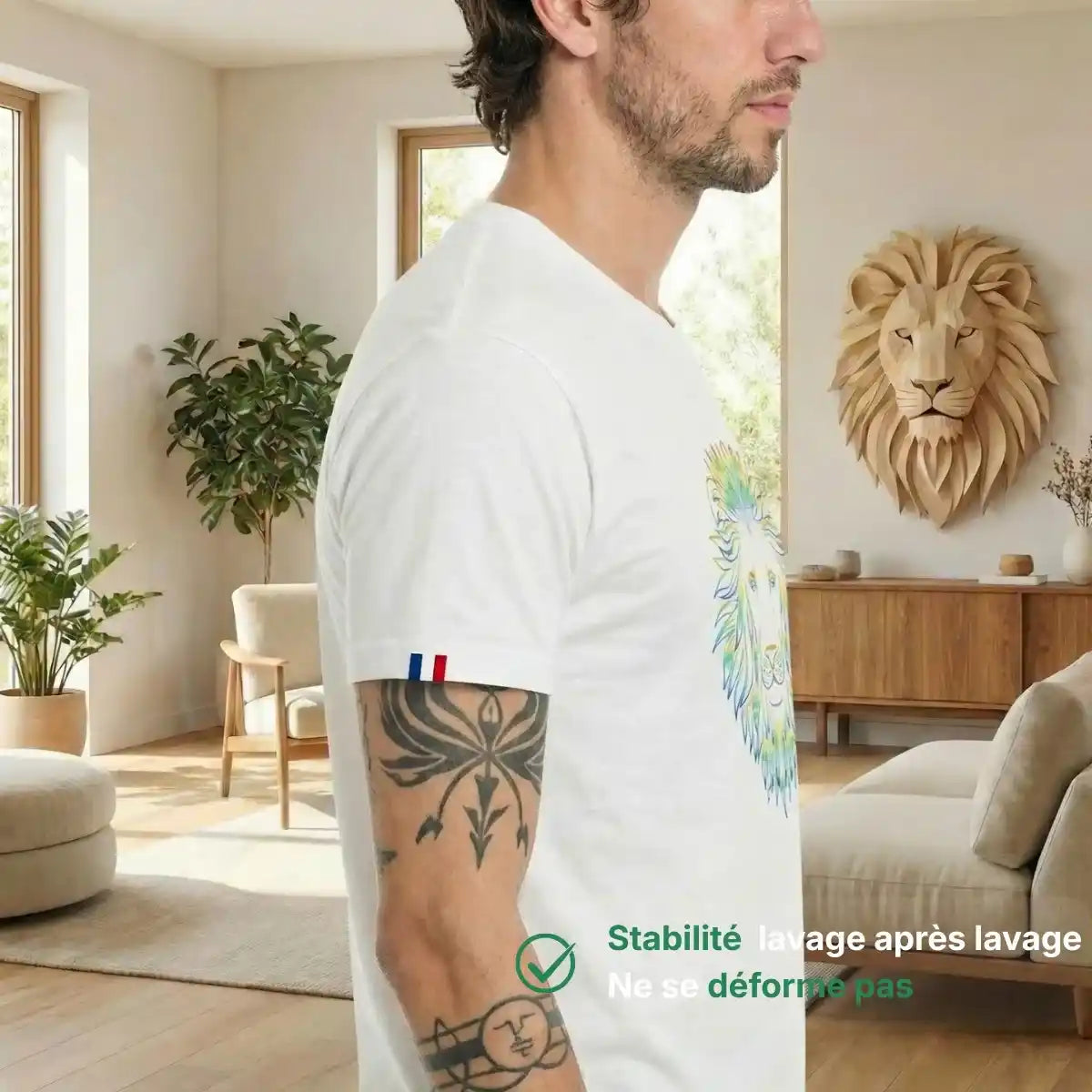 T Shirt Homme Blanc | Lion