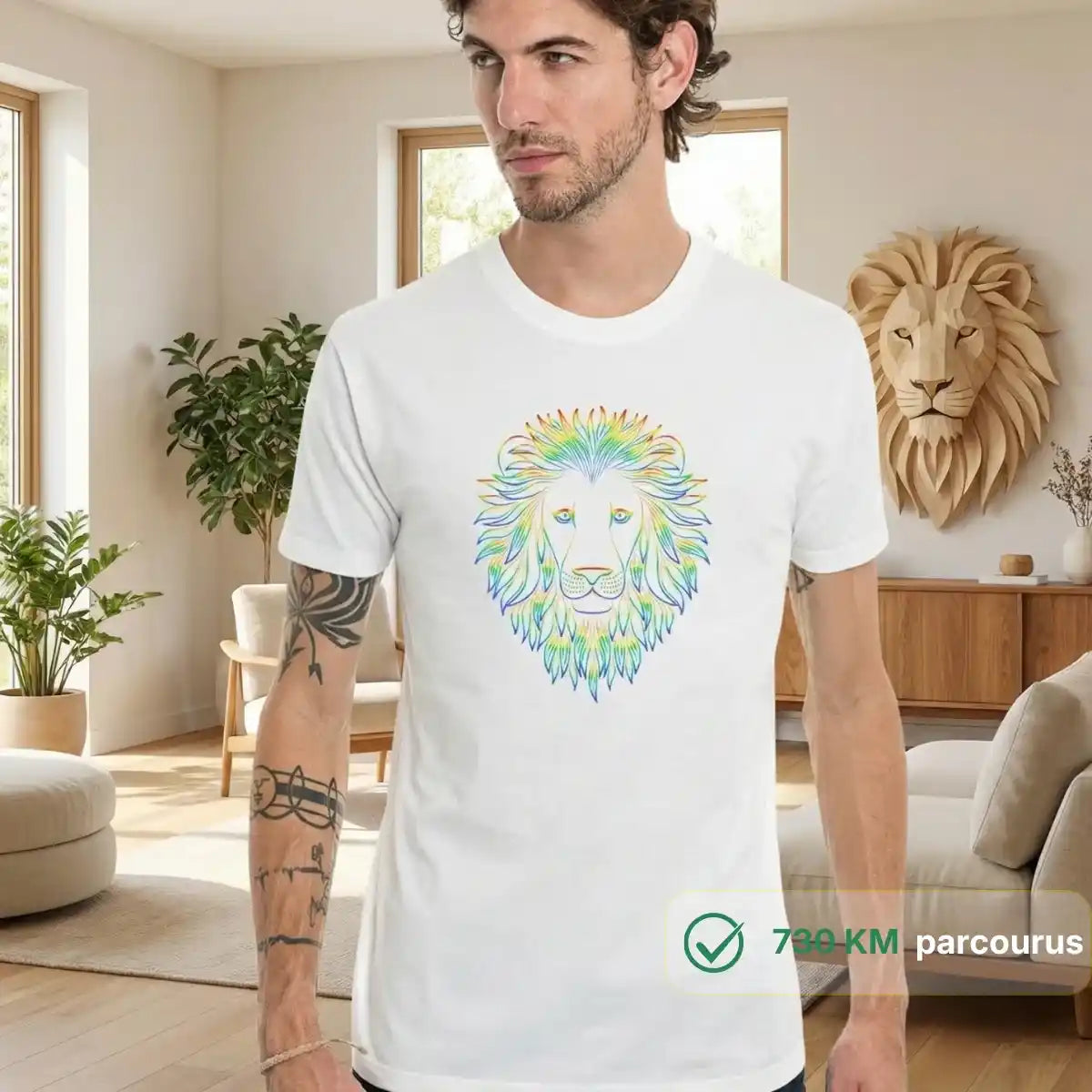 T Shirt Homme Blanc | Lion