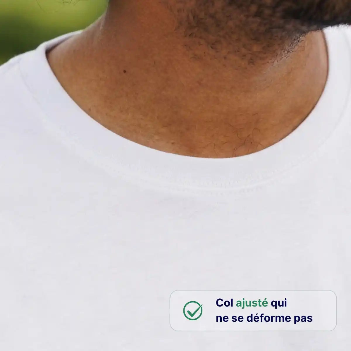 T-shirt homme blanc | Made In France - T-shirt homme