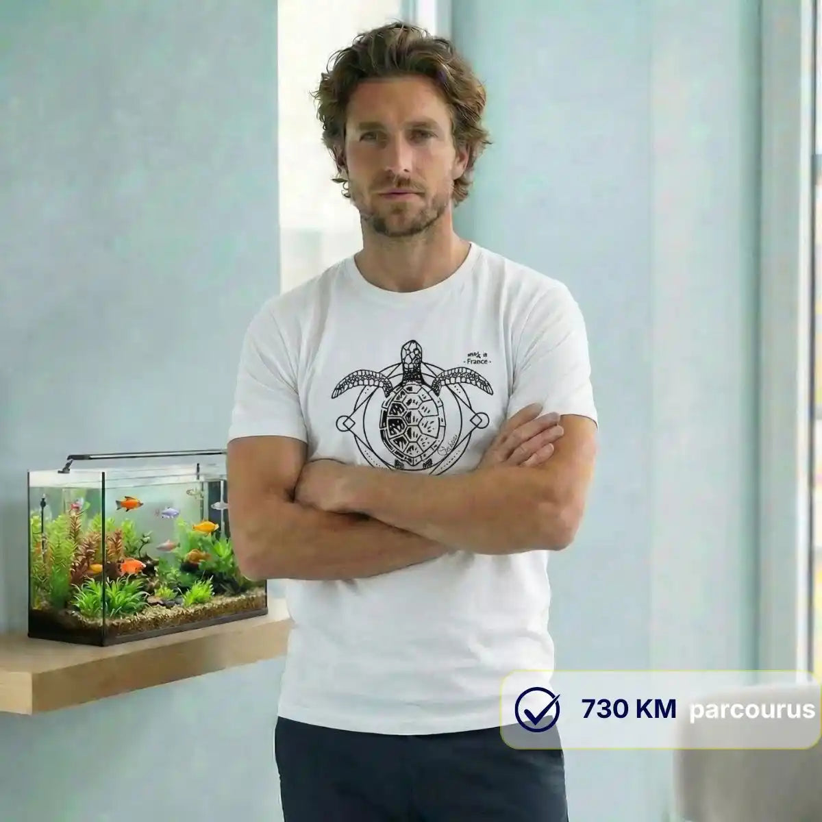 T-shirt Homme blanc | Tortue