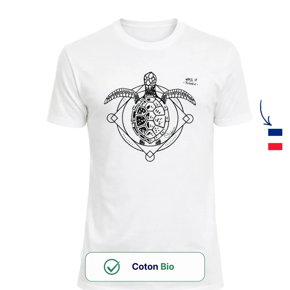 T-shirt Homme blanc | Tortue