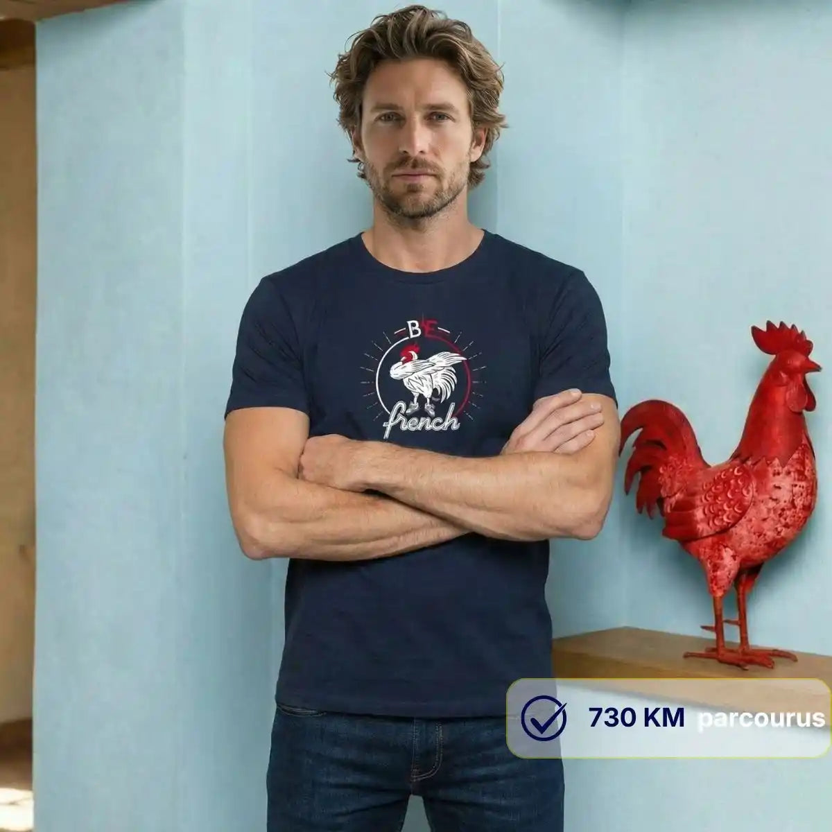 T-shirt Homme bleu | Be French