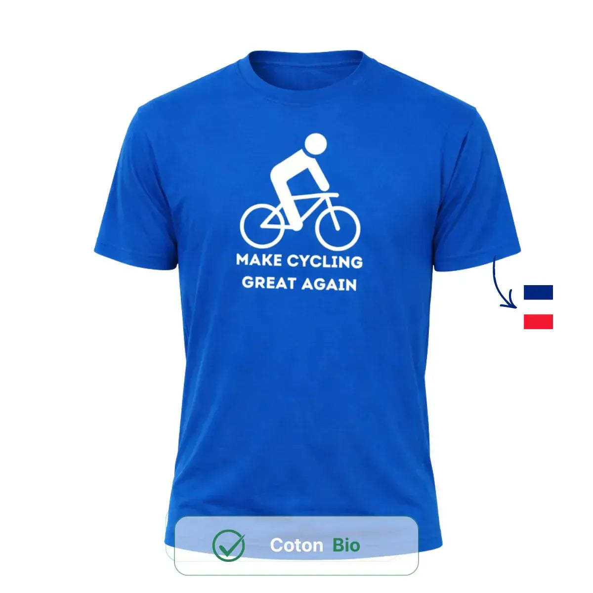 T-shirt Homme bleu roi | Vélo ’Make Cycling great again’