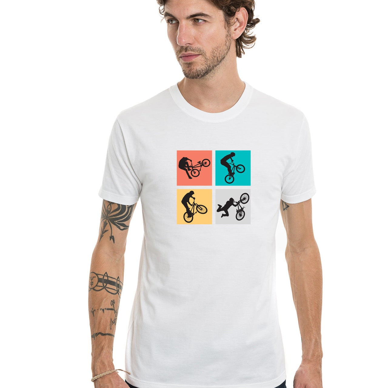 T-shirt homme en coton bio avec manches courtes