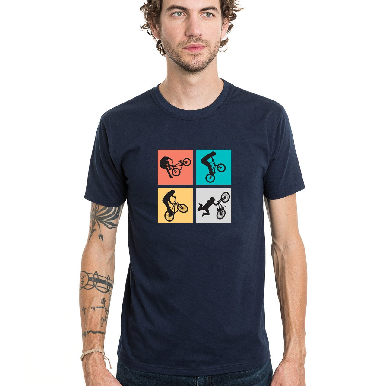 T-shirt homme en coton bio avec manches courtes