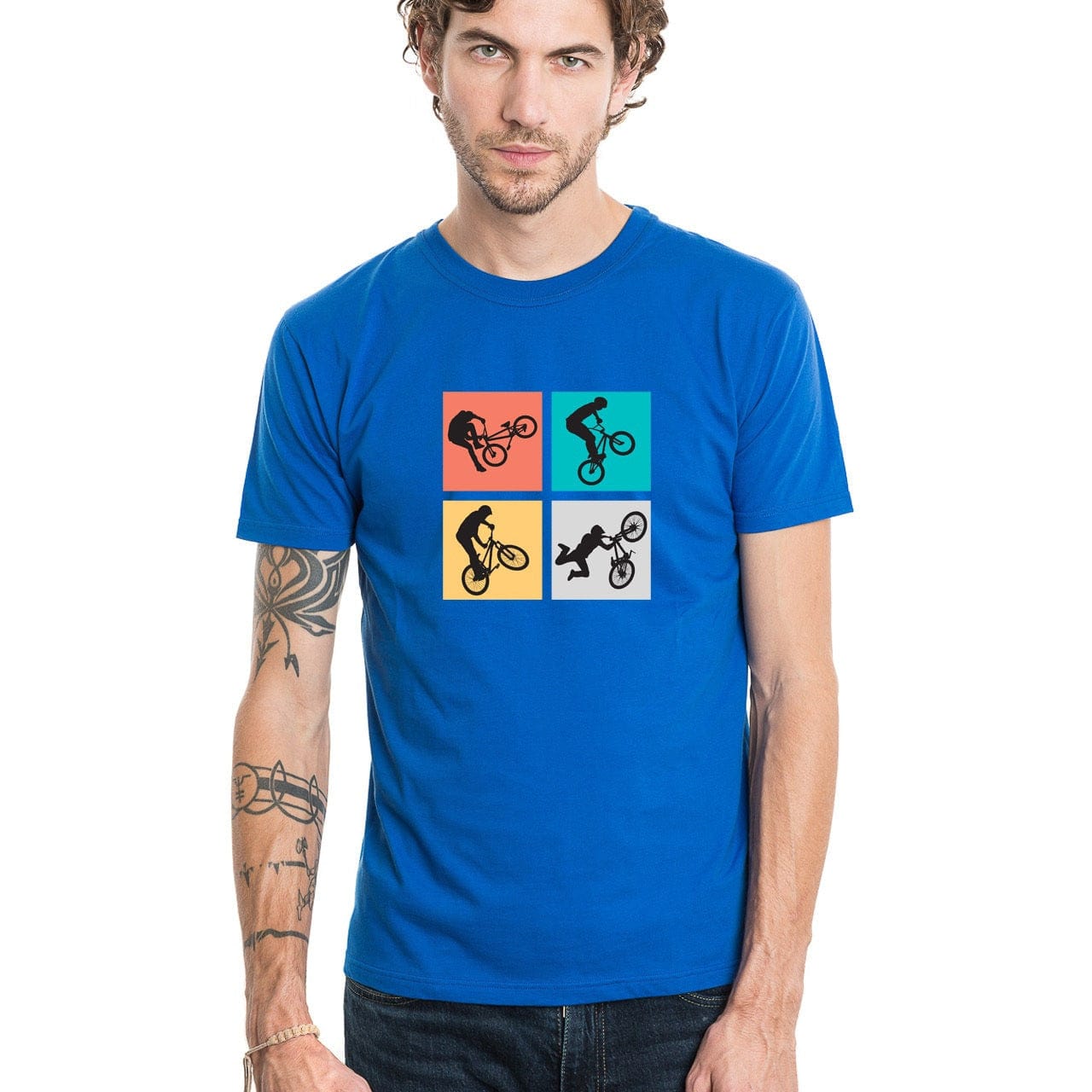 T-shirt homme en coton bio avec manches courtes