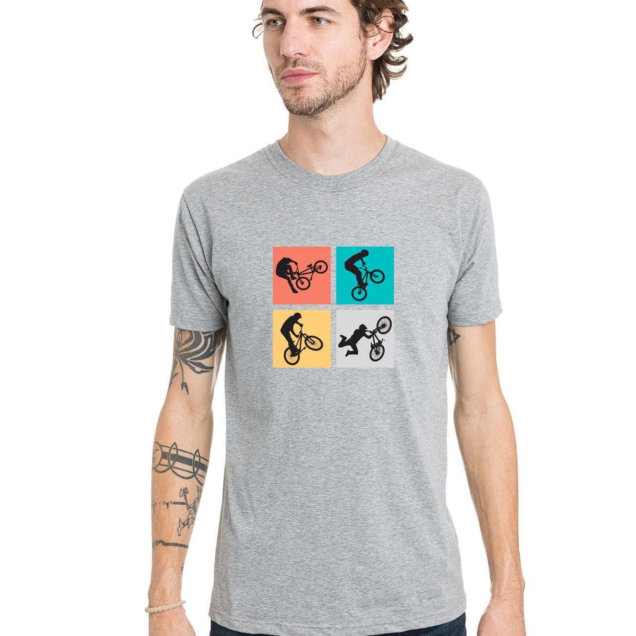 T-shirt homme en coton bio avec manches courtes