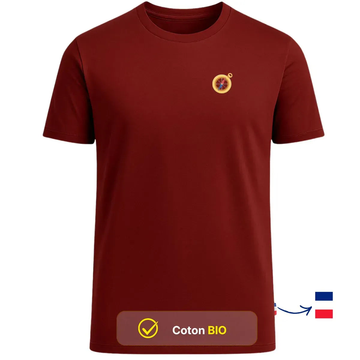 T-shirt Homme Bordeaux | BOUSSOLE