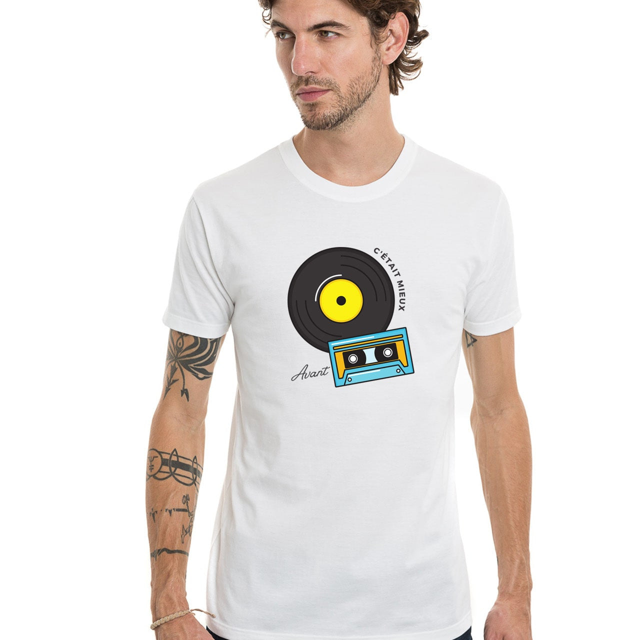 T-shirt "Cétait mieux avant : le vinyle"