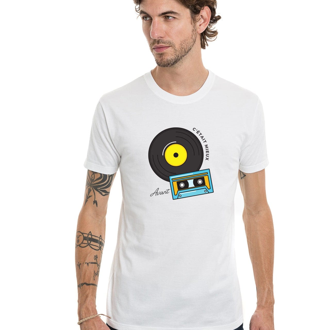 T-shirt "Cétait mieux avant : le vinyle"