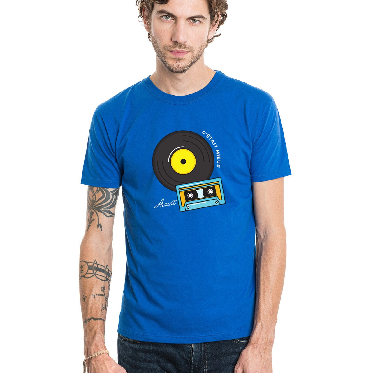 T-shirt "Cétait mieux avant : le vinyle"