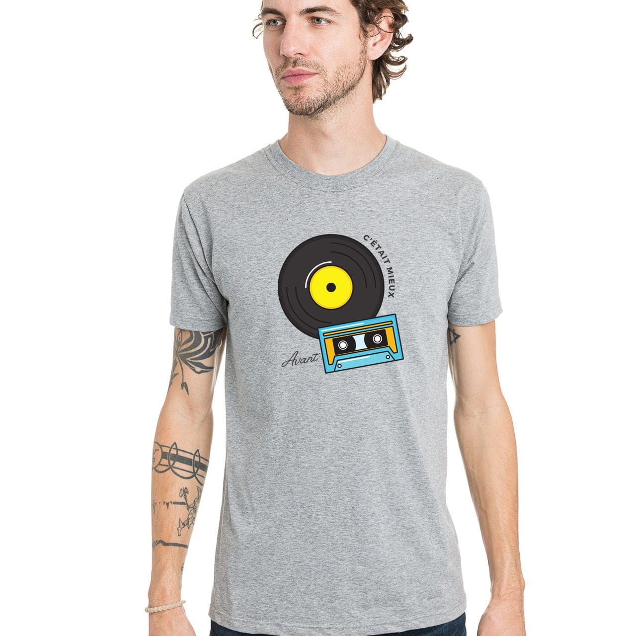 T-shirt "Cétait mieux avant : le vinyle"