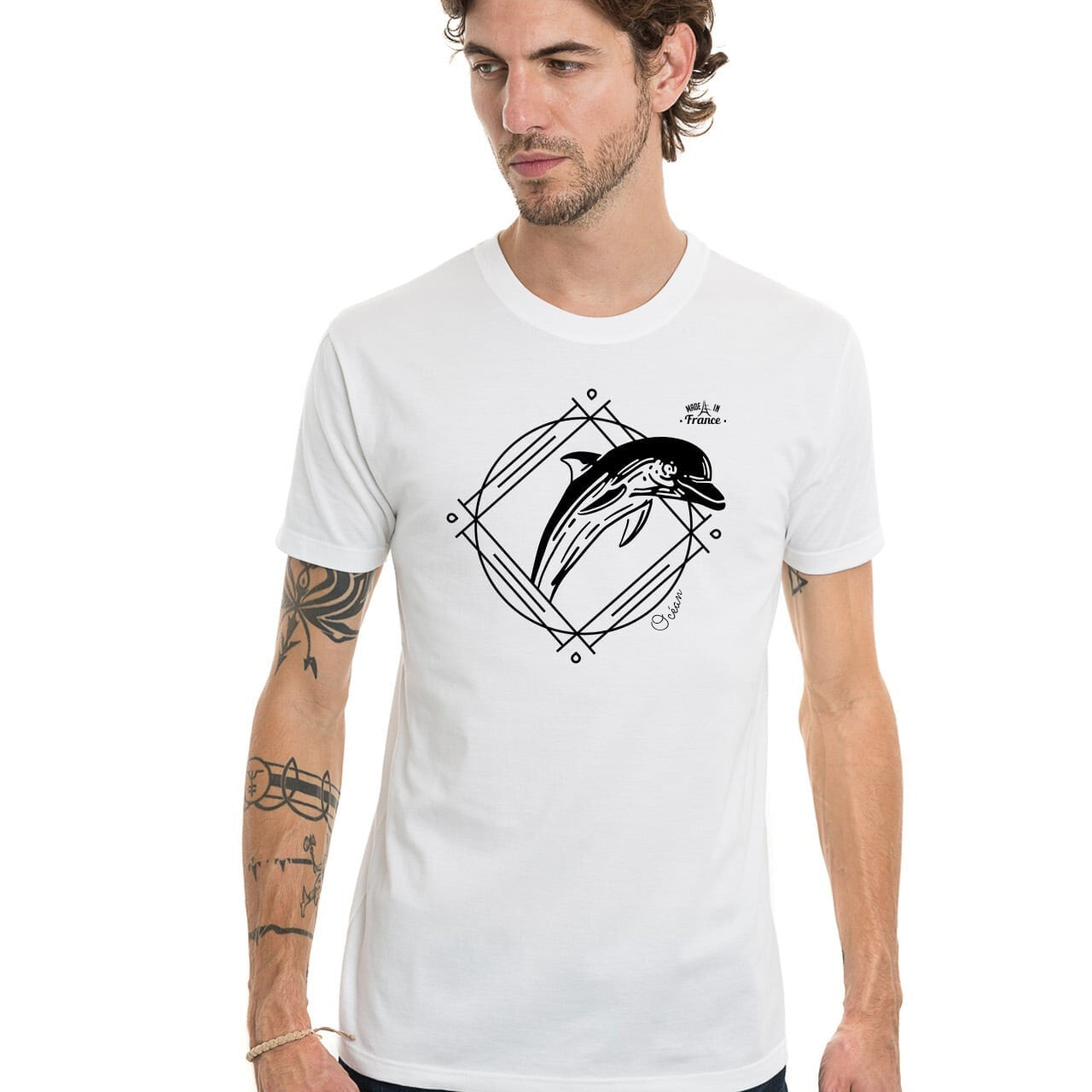 T-shirt coton bio homme manche courte et col rond