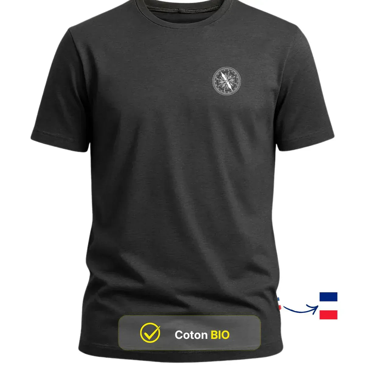 T-shirt Homme Gris chiné | ROSE DES VENTS