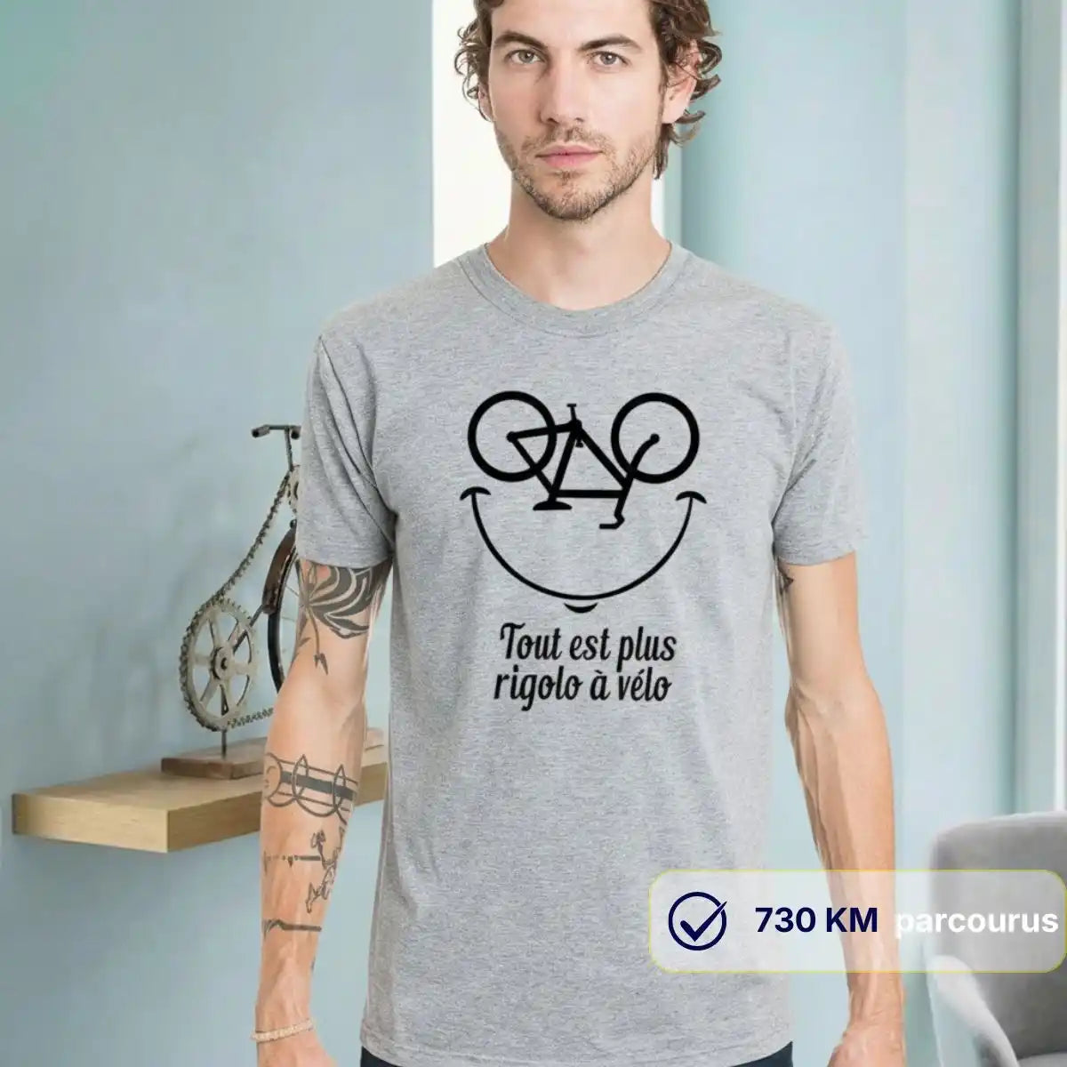 T-shirt Homme gris | Tout est plus rigolo