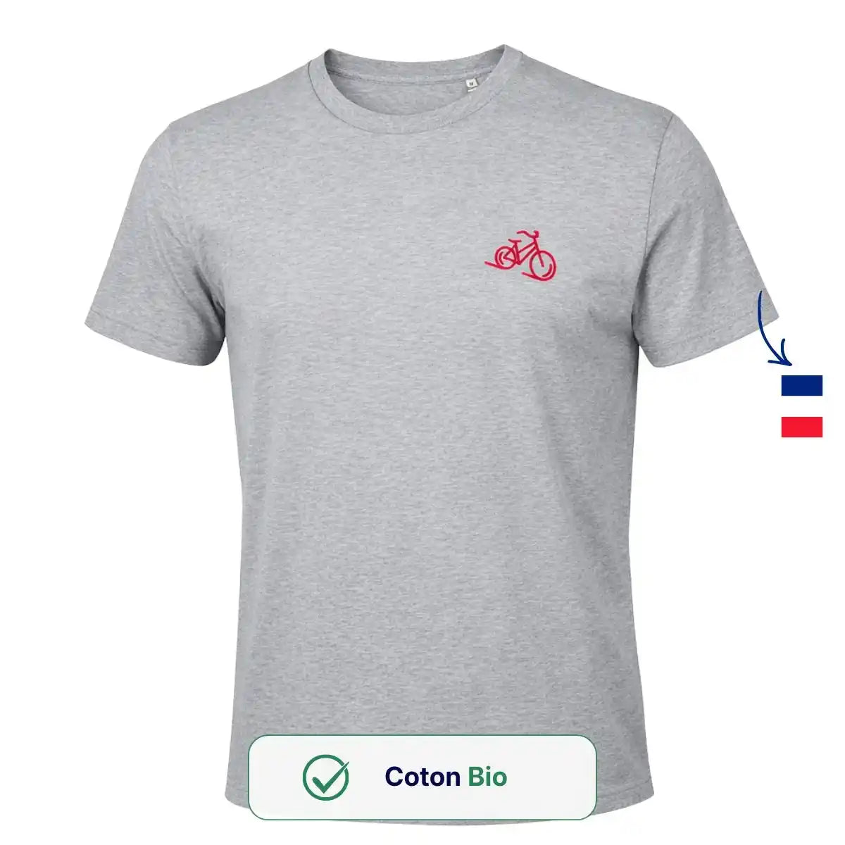 T-shirt Homme gris | Vélo cœur