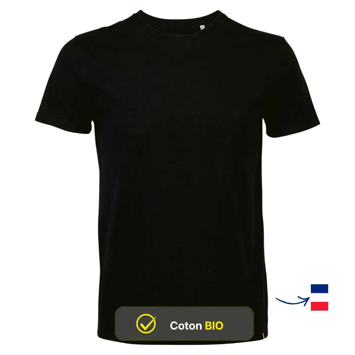 T-shirt homme Noir | Made in France - T-shirt homme